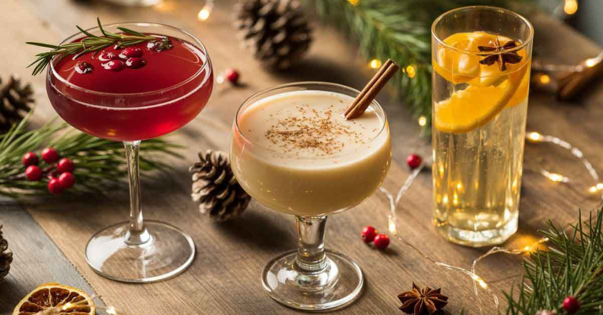 christmas mocktail recipes featured image